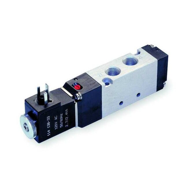 Aro Solenoid Air Con Valve,Four-Way,115 psi M812SS-120-A