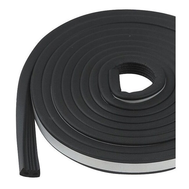 Manufacturer Varies Weatherstrip, Ribbed, Black, Length 10 Ft. 5MFL0