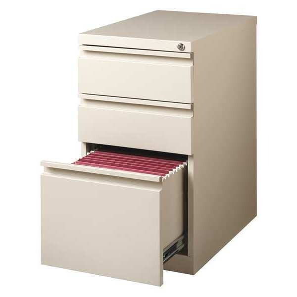 Hirsh 15" W 3 Drawer Desk Pedestal, Putty,  Letter 18574
