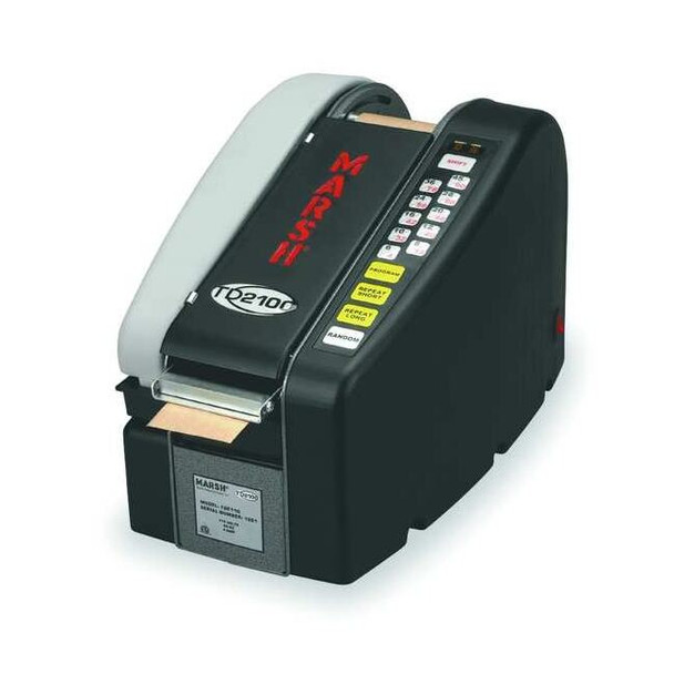 Tape Dispenser, 3 Max. Tape Width. 9 in Tape Core Dia, Metal, Plastic, Black