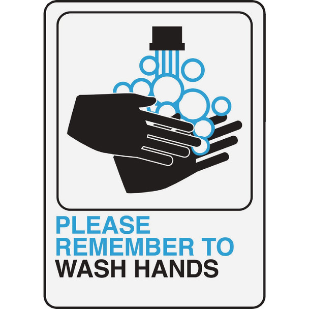 Hy-Ko Please Wash Hands Sign D-26
