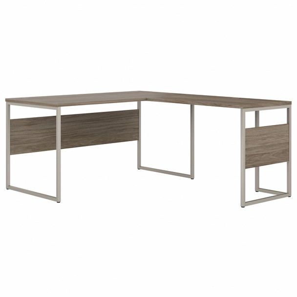 Bush Business Furniture Hybrid 60W x 30D L Shaped Table Desk with Metal Legs HYB027MH