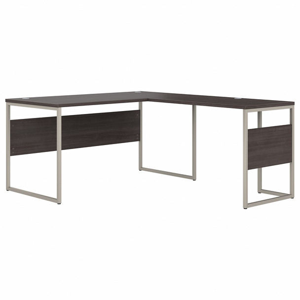 Bush Business Furniture Hybrid 60W x 30D L Shaped Table Desk with Metal Legs HYB027SG