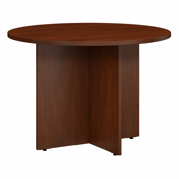 Bush Business Furniture 42W Round Conference Table with Wood Base 99TB42RHC Bush Business Furniture 42W Round Conference Table with Wood Base 99TB42RHC