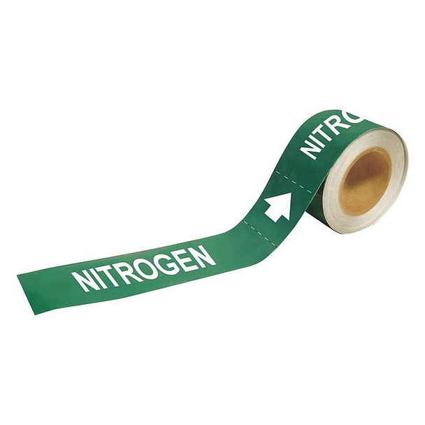 Brady Pipe Marker,Nitrogen,2 in H,12 in W 73911