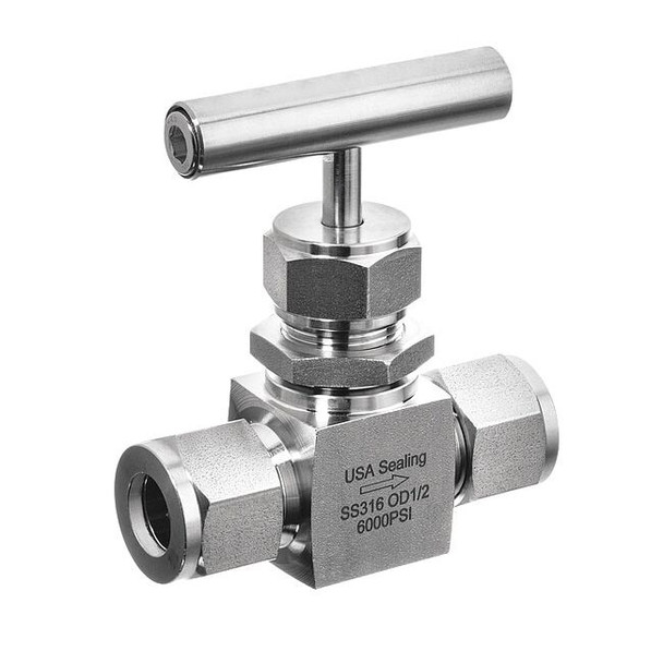 Usa Industrials Needle Valve,Straight Fitting Style ZUSA-VLV-98