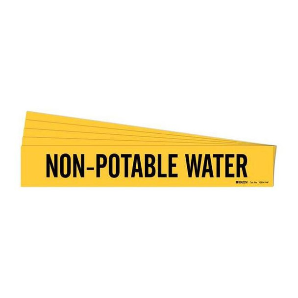 Brady Pipe Marker,Non-Potable Water,PK5 7203-1HV-PK