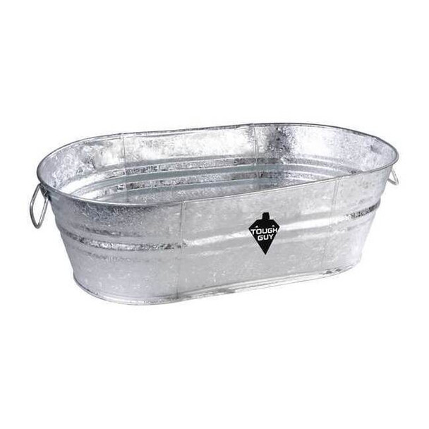 Manufacturer Varies Utility Tub,7-1/2 gal.,Silver 1-OV