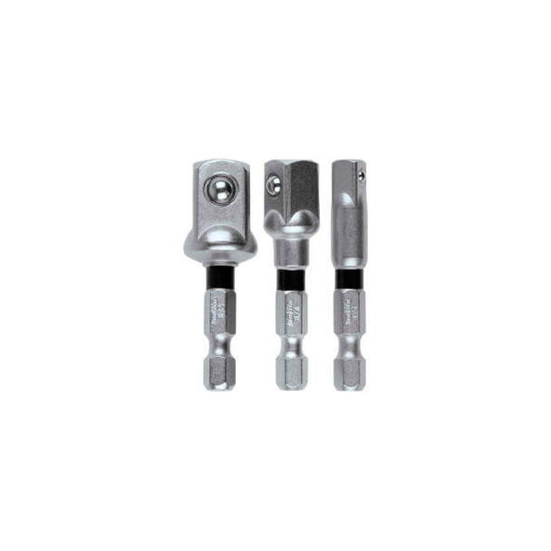 Makita Impact XPS Square 2"" Socket Adapter Set 1/4"" 3/8"" and 1/2"" Retention