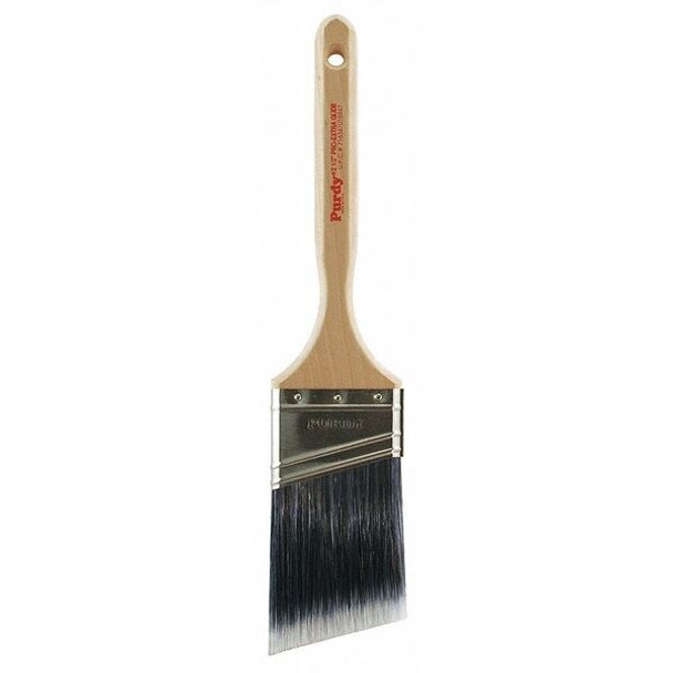 2-1/2" Angle Sash Firm, Nylon/Polyester Bristle, Paint Brush, Hardwood Handle