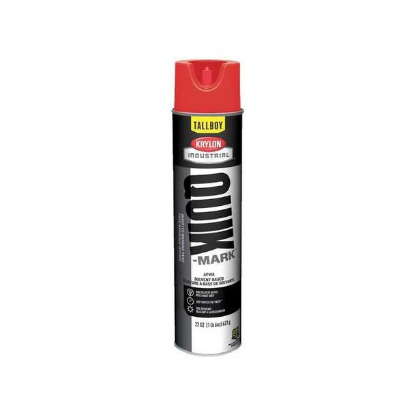 Krylon Industrial Inverted Marking Paint, 22 oz., Red, Solvent -Based T03611007