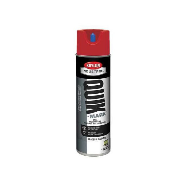Krylon Industrial Inverted Marking Paint, 17 oz., Red, Solvent -Based A03611007
