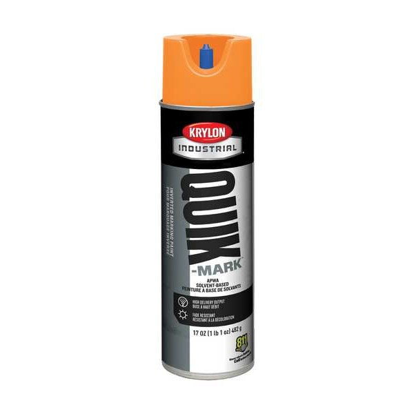 Inverted Marking Paint, 17 oz., Bright Orange, Solvent -Based
