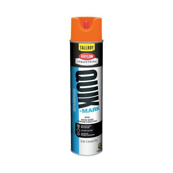 Inverted Marking Paint, 22 oz., Fluorescent Orange, Water -Based