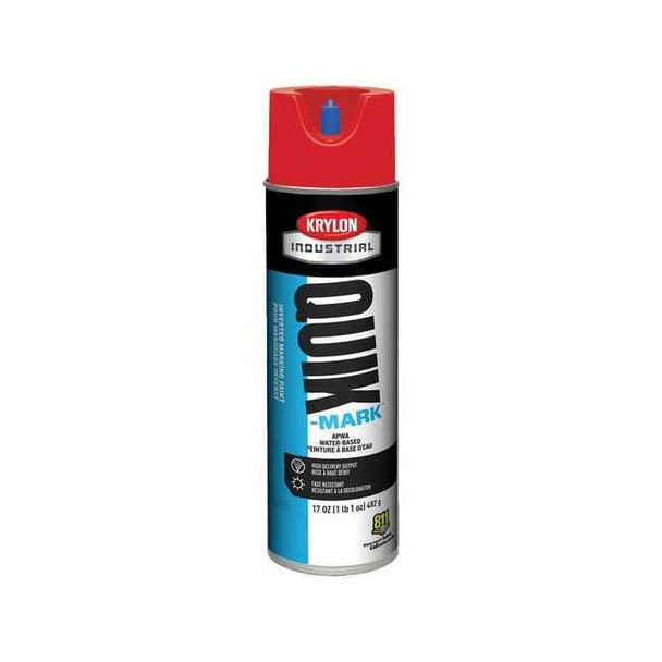 Inverted Marking Paint, 17 oz., Brilliant Red, Water -Based