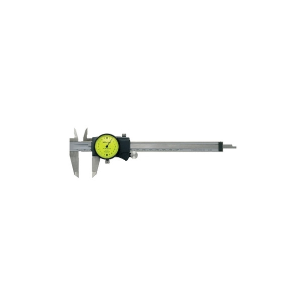 Series 505 Dial Caliper, Outside Range 0 in to 6 in, Carbide Tip