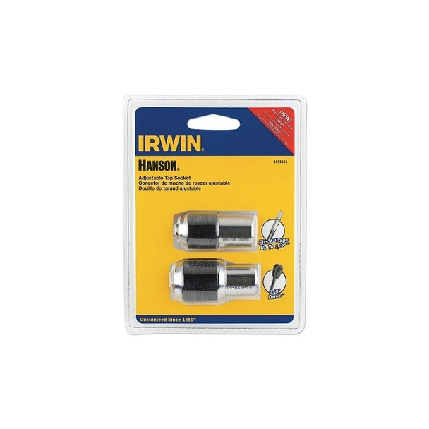 Hanson® 2 Pc Adjustable Tap Socket Sets, 3/8 in Drive, #6 to 1/2 in Tap Range