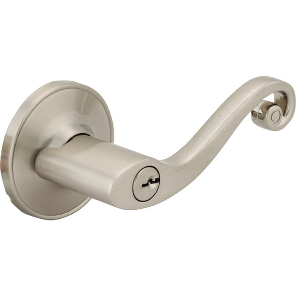 Steel Pro Brushed Nickel Scroll Entry Door Lever L6X200B