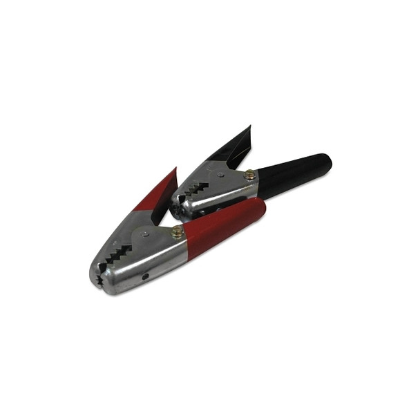Battery Clamp, Vinyl-Insulated, 1 to 3/0 AWG, 600 A, 1-1/2 in Jaw, Black/Red