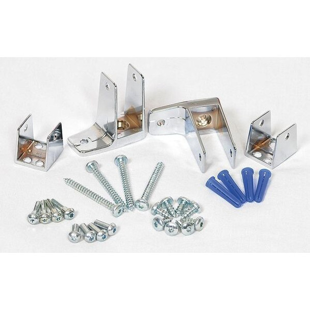 3-1/4" x 3-1/4" Zamac End Panel Bracket, for Plastic Partition