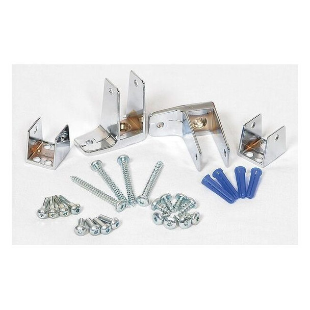 3-1/4" x 3-1/4" Zamac End Panel Bracket, for Plastic Partition