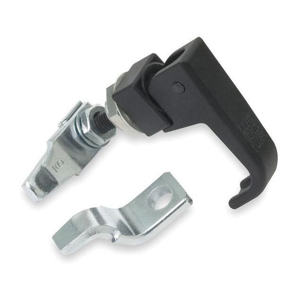 Compression Latch, Nonlock, Bl Powder Coat, Catch/Latch Length: 1-7/8"