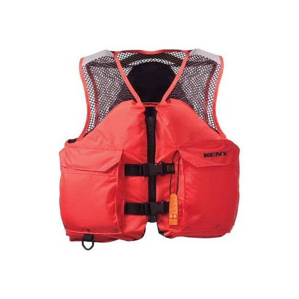 Kent Safety Life Jacket, M, 15.5lb, Foam, Orange 150800-200-030-20