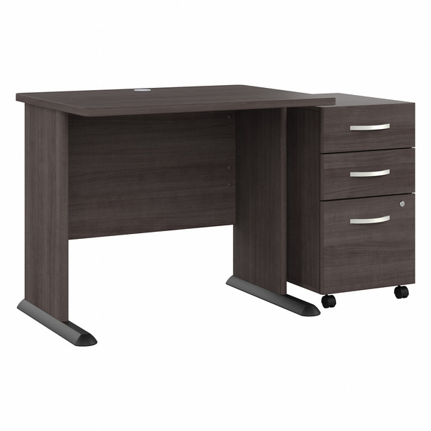 Bush Business Furniture Studio A 36W Small Computer Desk with 3 Drawer Mobile File Cabinet STA005SGSU