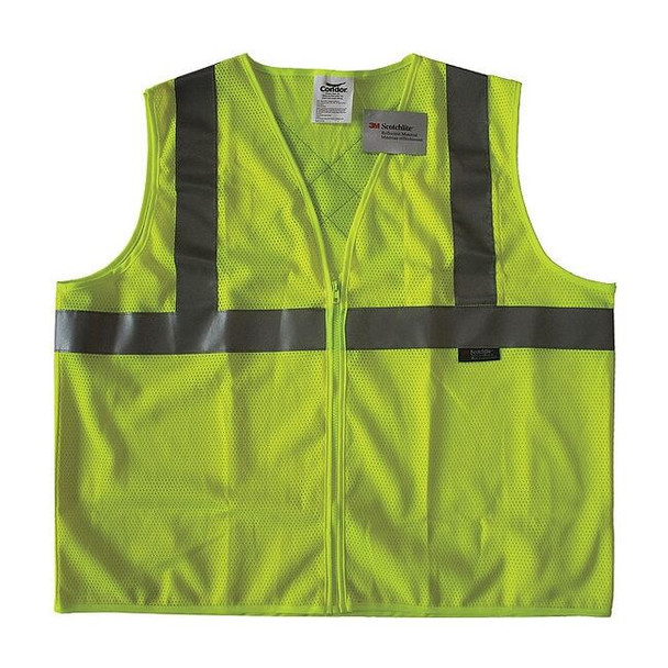 Condor Safety Vest,Yellow/Green,M,Zipper 491T02