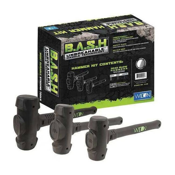Wilton Dead Blow Hammer Set,32,48,64 oz.,3 Pc 11113