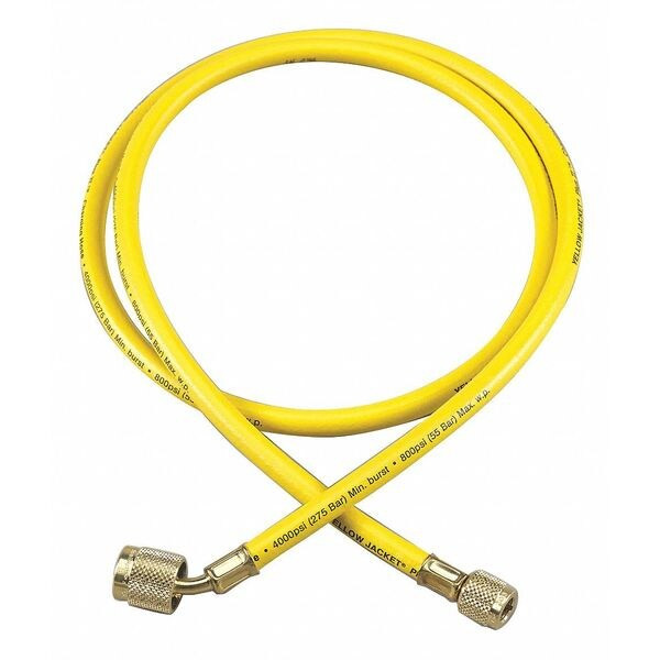 Yellow Jacket Charging/Vacuum Hose,12" L,Brass Fitting 22012