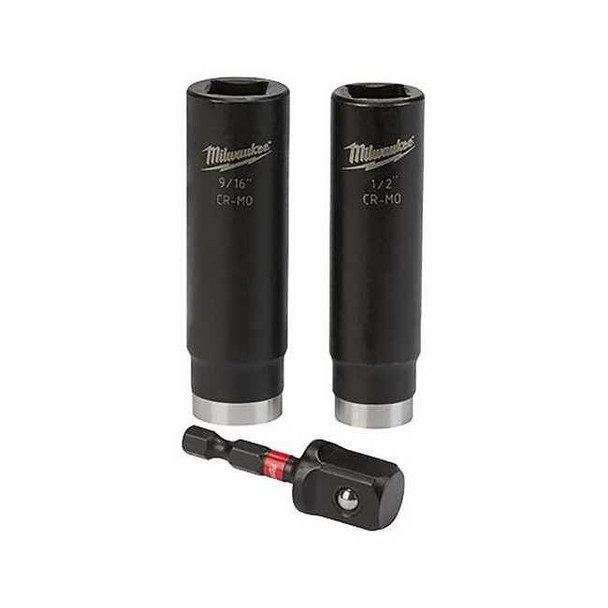 3 pc. SHOCKWAVE Impact Duty 1/2 in. Drive SAE Deep Well 6 Point Socket Set