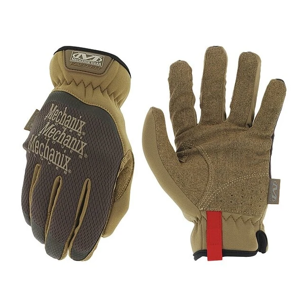 FastFit(R) Mechanics Gloves, Synthetic Leather Palm, TrekDry Back, 12, Brown