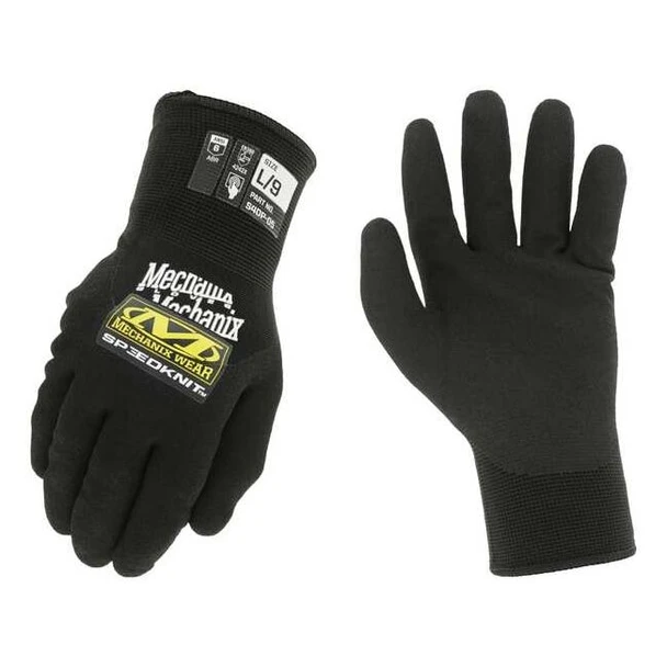 Mechanix Wear Knit Gloves, Knit Cuff, Black, L ( 9 ) S4DP-05-009