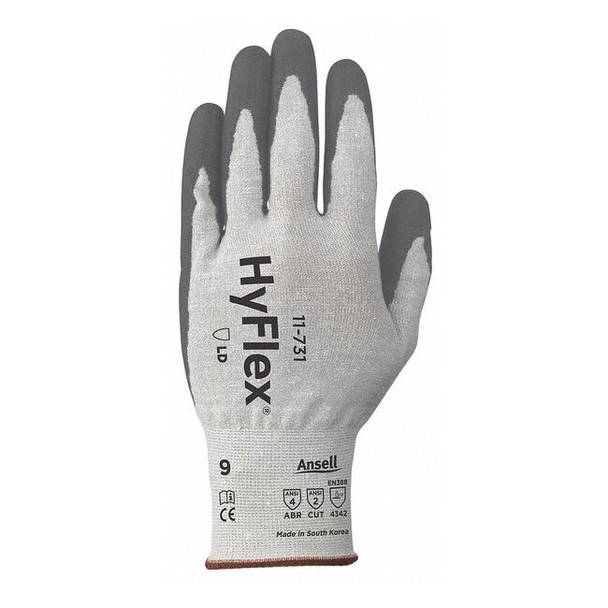 Cut-Resistant Coated Gloves, Cut Level 2 ,Dipped ,Polyurethane ,Sandy ,M 1 PR