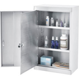 Global Industrial Stainless Steel Narcotics Cabinet W/Double Door/Double Lock 18