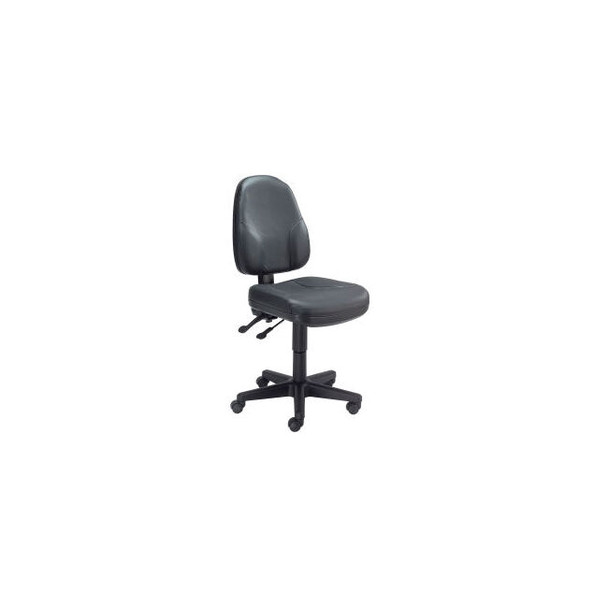 Interion Task Chair With 19""H Back Leather Black