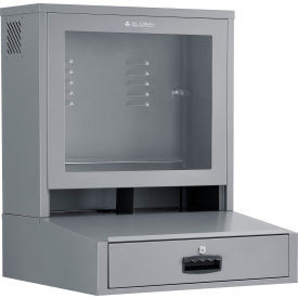 Global Industrial Countertop LCD Computer Cabinet Dark Gray