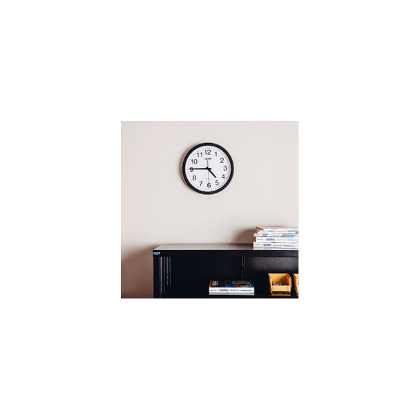 Global Industrial Black Wall Clock 12 Glass Face