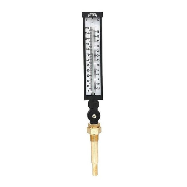 Winters Thermometer, Analog, -40-110 deg, 3/4in NPT TIM103LF.