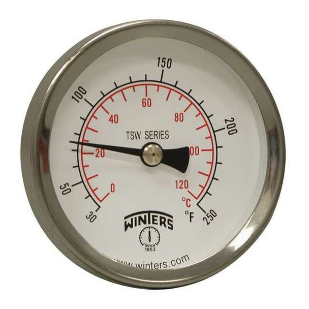 Winters Thermometer,Analog,30 to 250 deg,3/4in TSW174-SWLF.