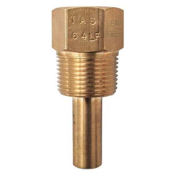 Winters Thermowell,Stepped,1.3 In Insrt Depth TAS64LF