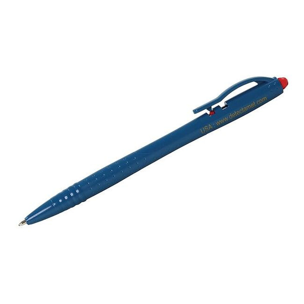 Metal Detectable Economy Retractable Pen,Red Ink,W/Clip,Pk50