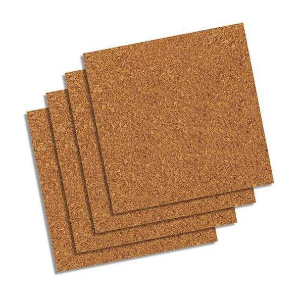 Quartet Bulletin Board Tiles,Natural,PK4 102