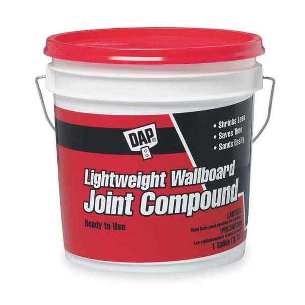 Dap Wallboard Joint Compound, 1 gal, Tub, White, Lightweight Wallboard 10114