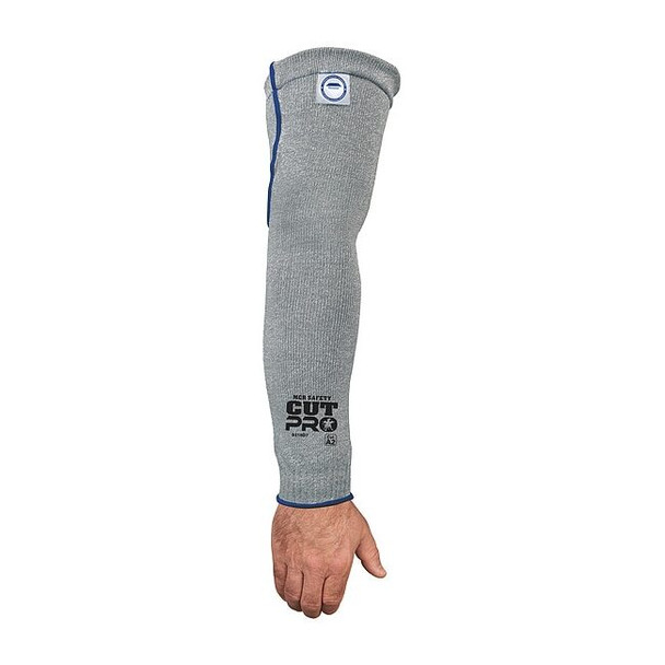 Cur-Resistant Sleeve, Cut Level A2, 18 in Length, Gray, Universal Size