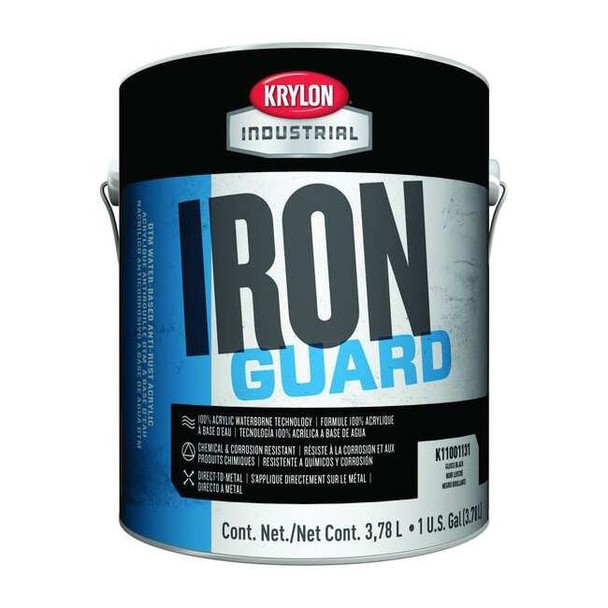 Krylon Interior/Exterior Paint, Eggshell, Water Base, Red, 1 gal K11001011