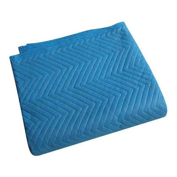Manufacturer Varies Quilted Moving Blanket,Blue,72x80",PK12 2NKR9