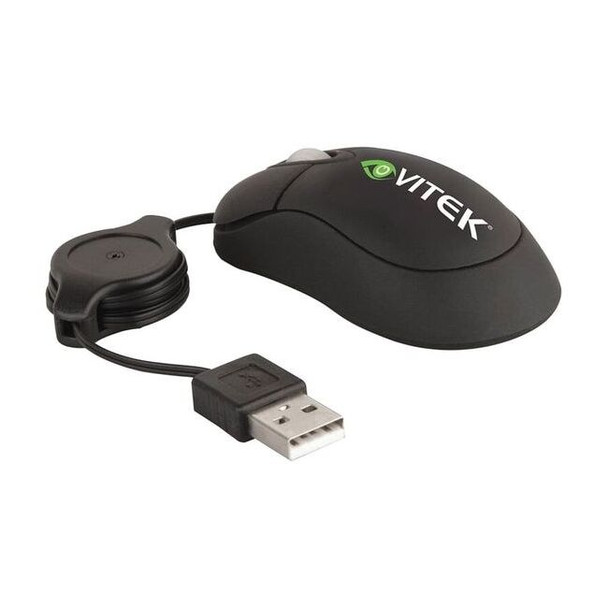 Vitek Mouse,Corded,Laser,Black VT-USB-MOUSE