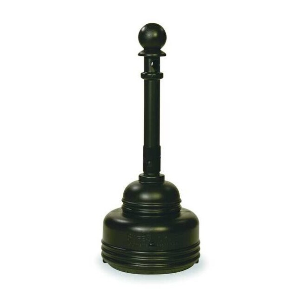 Eagle Mfg Cigarette Receptacle,1-1/4 gal.,Black 1206BLACK
